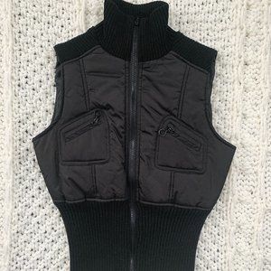 Black Zip Up Vest